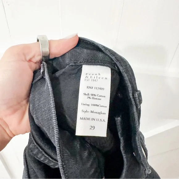 Frank & Eileen Monaghan Mom Jean Italian Vintage Denim 1995 Wash Black Size 29 - Picture 8 of 10